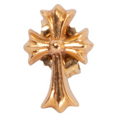 Boucles d'oreilles TINY BABY FAT CROSS STUD CHROME HEARTS en or jaune 22 carats