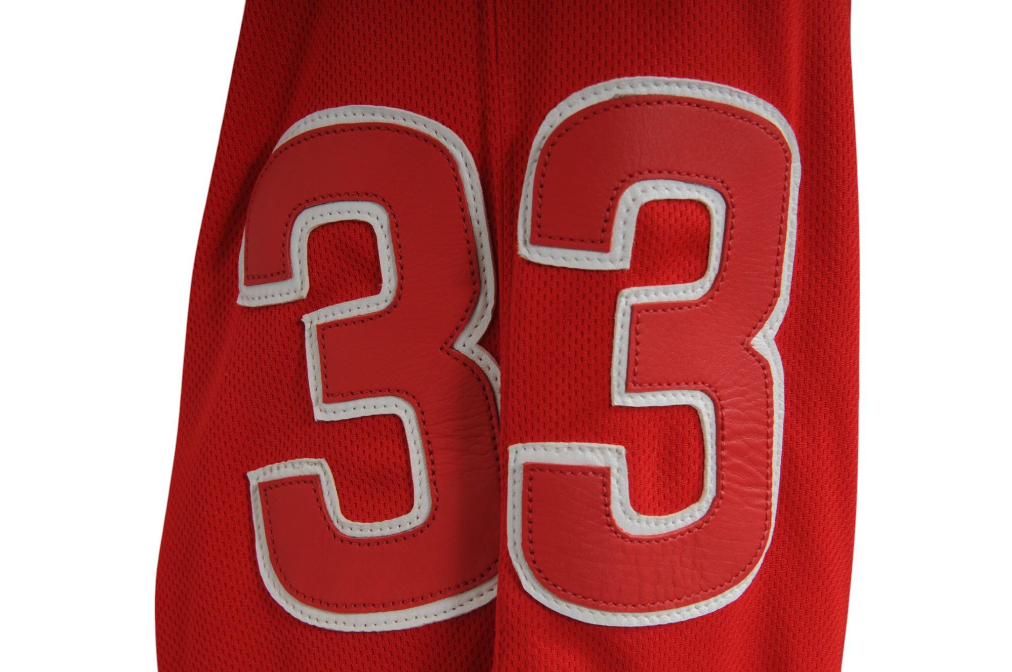 Chrome Hearts 33 Matty Boy Hockey Jersey LS Medium Red Chomper Mouth CH Logo en vente 6