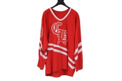Chrome Hearts 33 Matty Boy Hockey Jersey LS Medium Red Chomper Mouth CH Logo