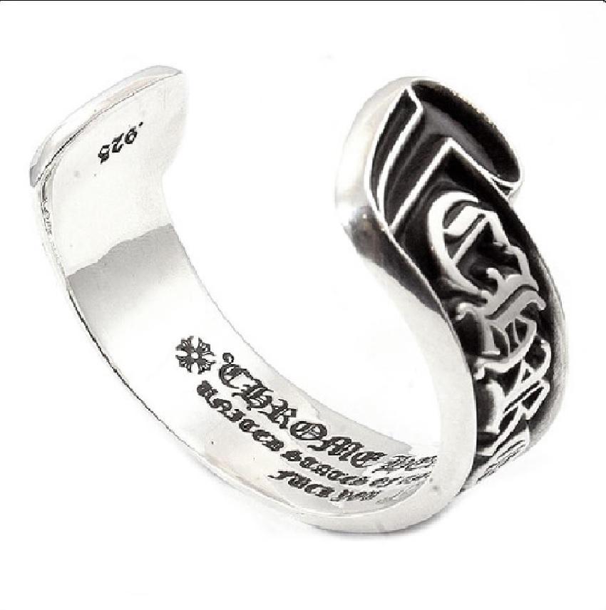chrome hearts scroll label ring