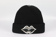 Chrome Hearts Appliquéd Ribbed Cashmere Beanie One Size
