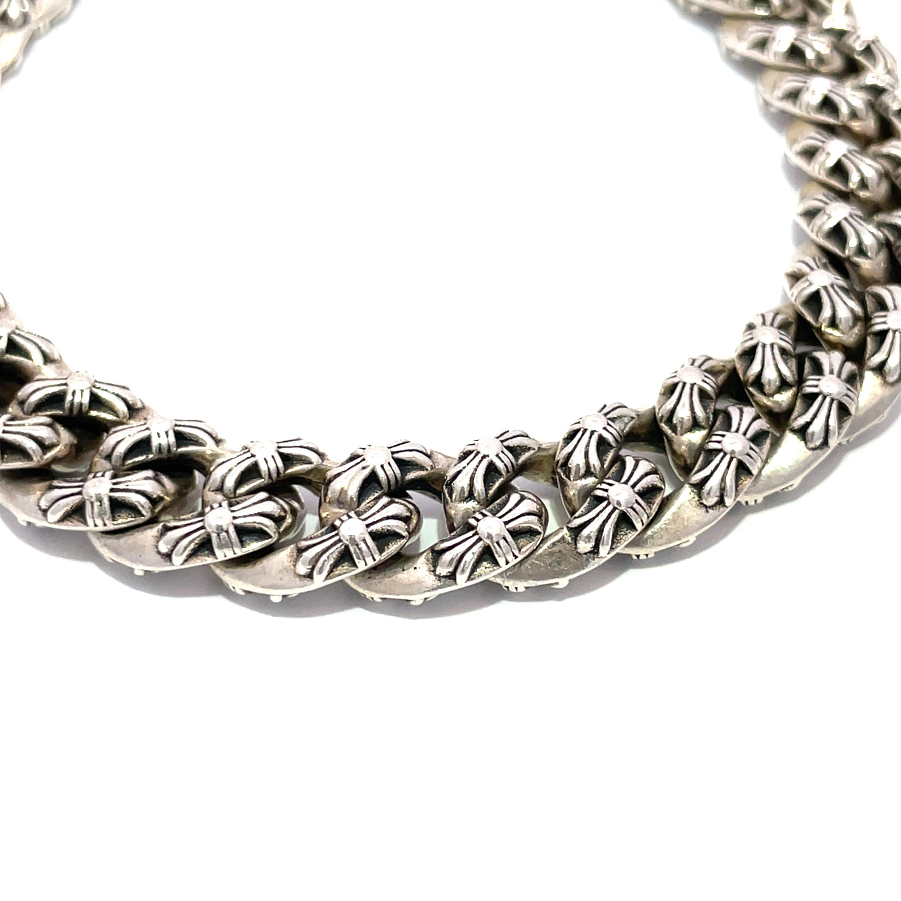 Modern Chrome Hearts Authentic 2006 Xtra Fancy S925 Bracelet For Sale