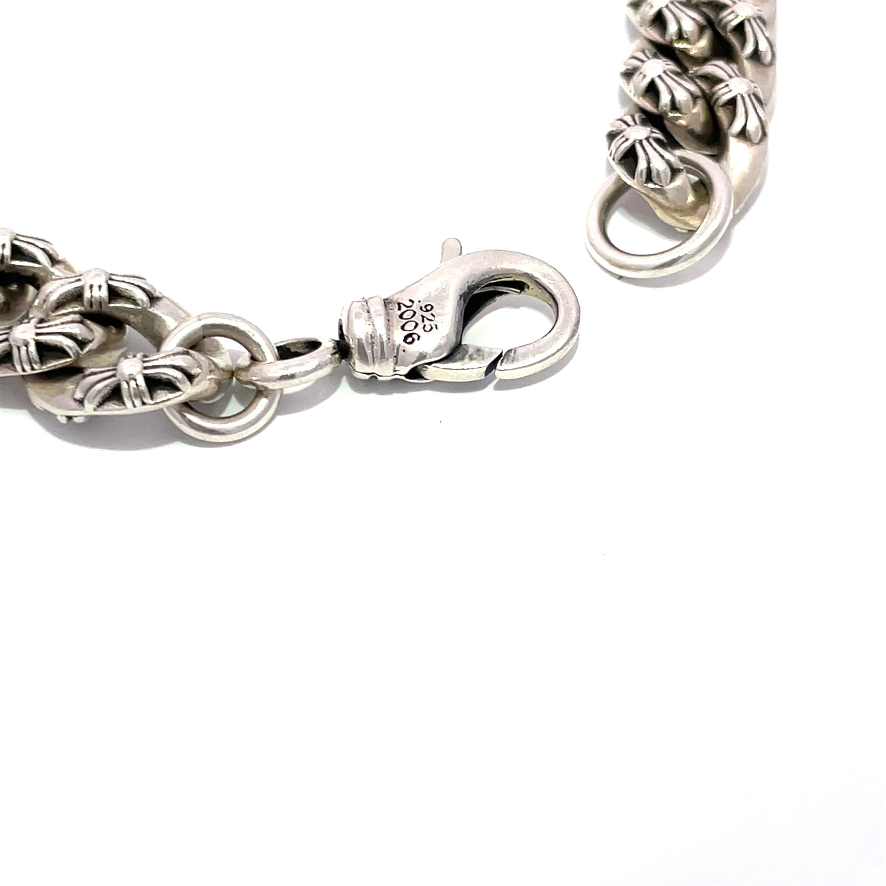 Chrome Hearts Authentic 2006 Xtra Fancy S925 Bracelet In Excellent Condition For Sale In New York, NY