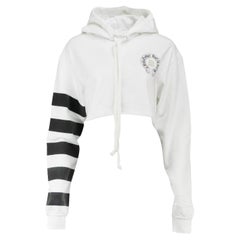 Chrome Hearts + Bella Hadid Cropped Printed Cotton Hoodie Medium 