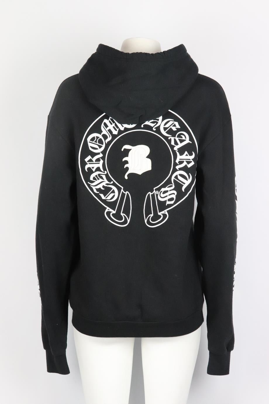 Chrome Hearts + Bella Hadid Printed Cotton Jersey Hoodie Medium In Excellent Condition In London, GB