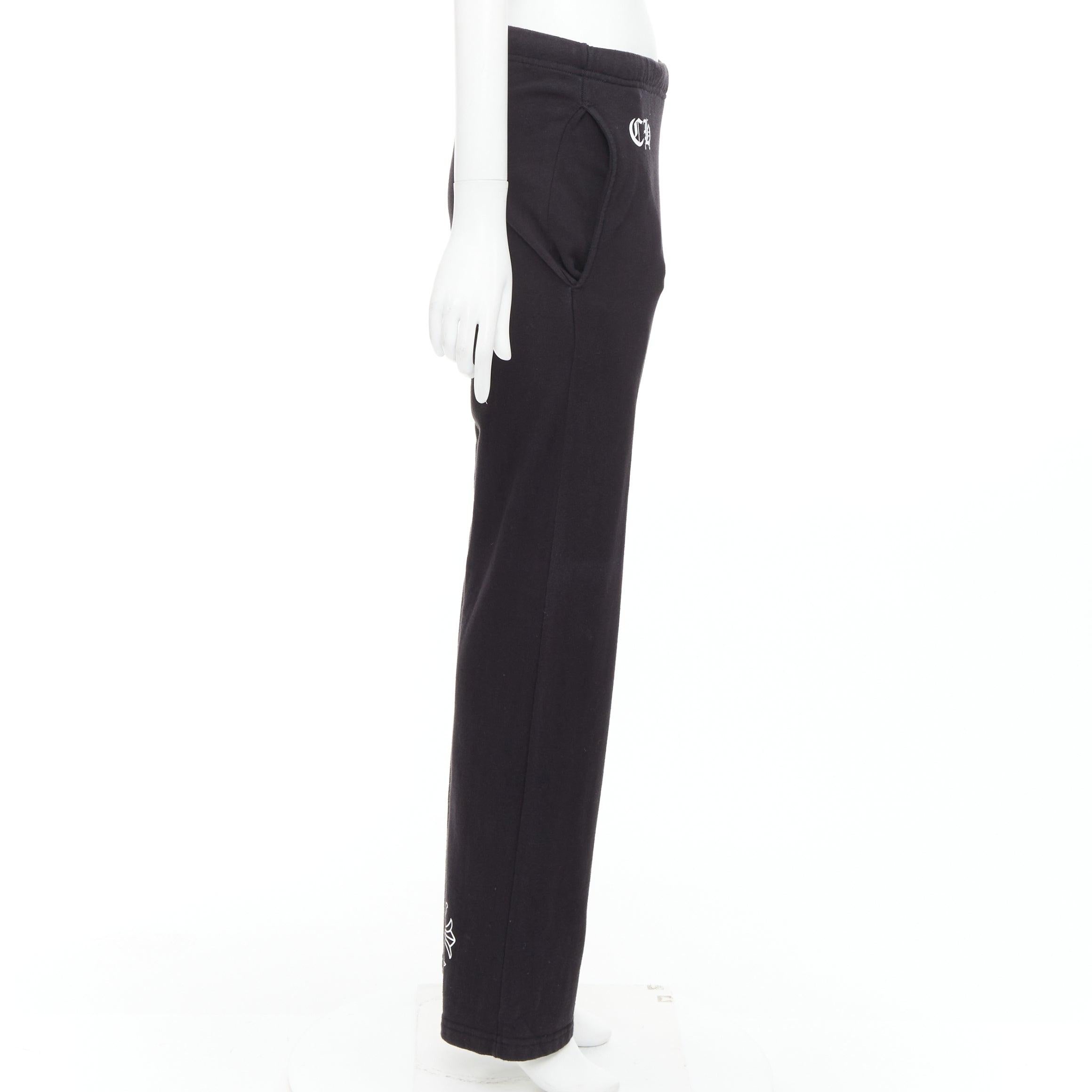 CHROME HEARTS - Pantalone jogger in cotone nero con logo incrociato sul retro S In condizioni buone in vendita a Hong Kong, NT