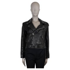 CHROME HEARTS - Giacca BIKER in pelle nera DOUBLE RIDER HERMES LINED M.