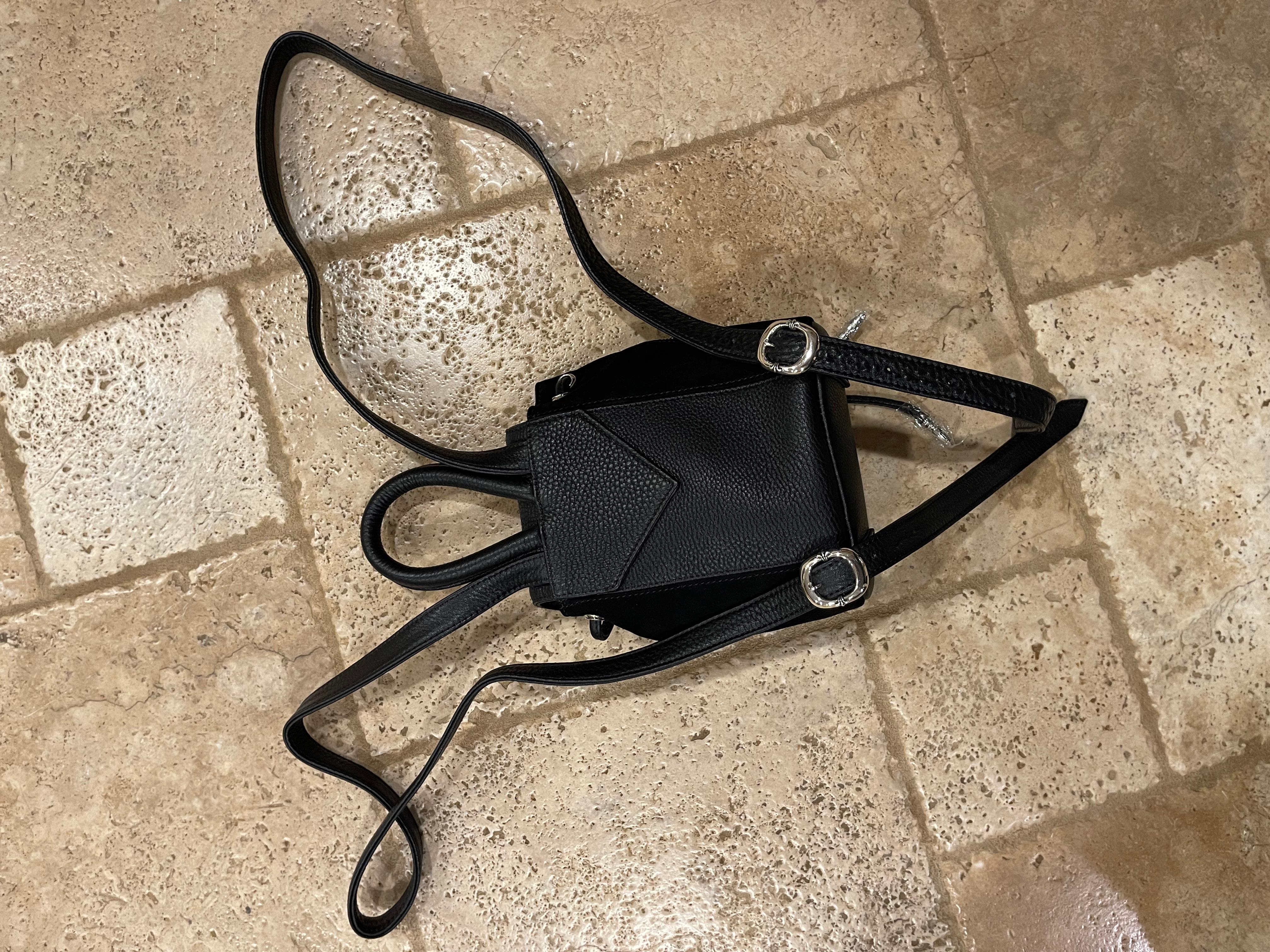 Chrome Hearts Black Leather / Suede Mini Iggy Backpack 1