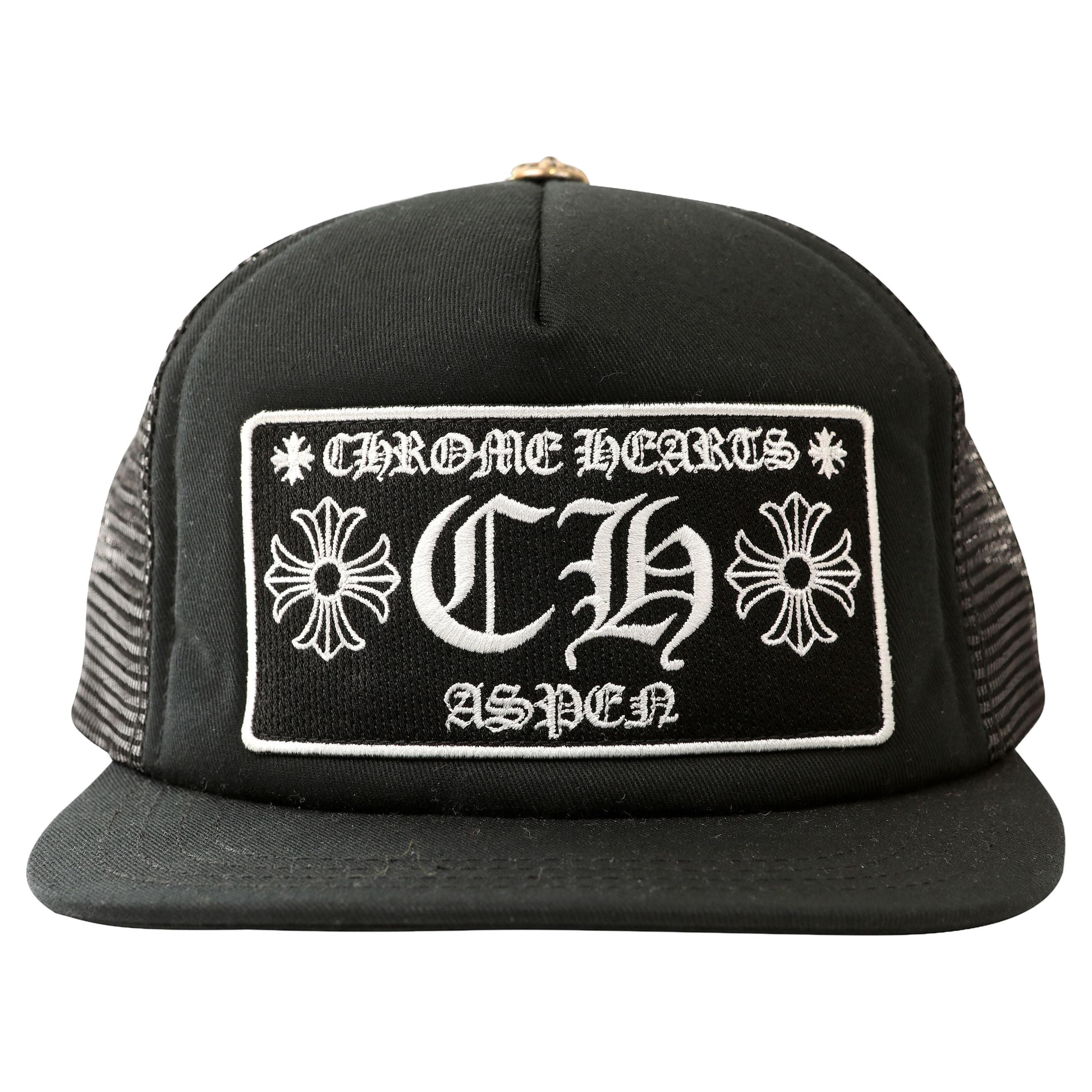 Chrome Hearts Black Logo Hat  For Sale