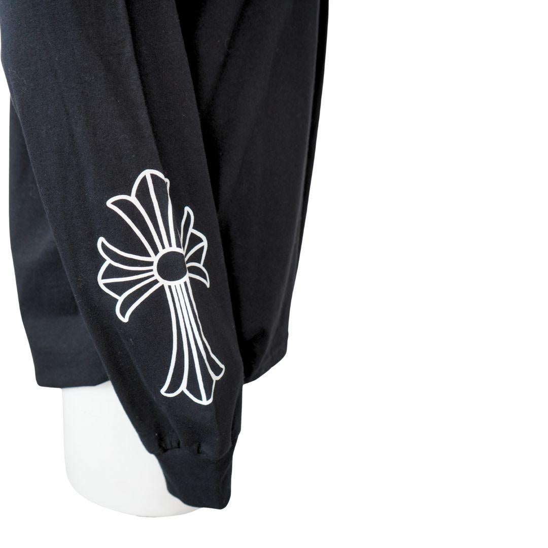Chrome Hearts Black Long Sleeve Graphic Pocket Tee Pour hommes en vente