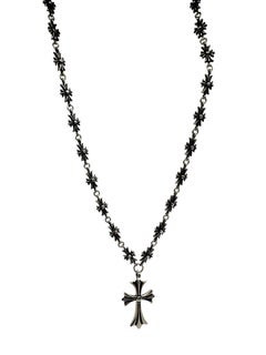 Collana con ciondolo e croce Chrome Hearts in argento sterling nero A. Link