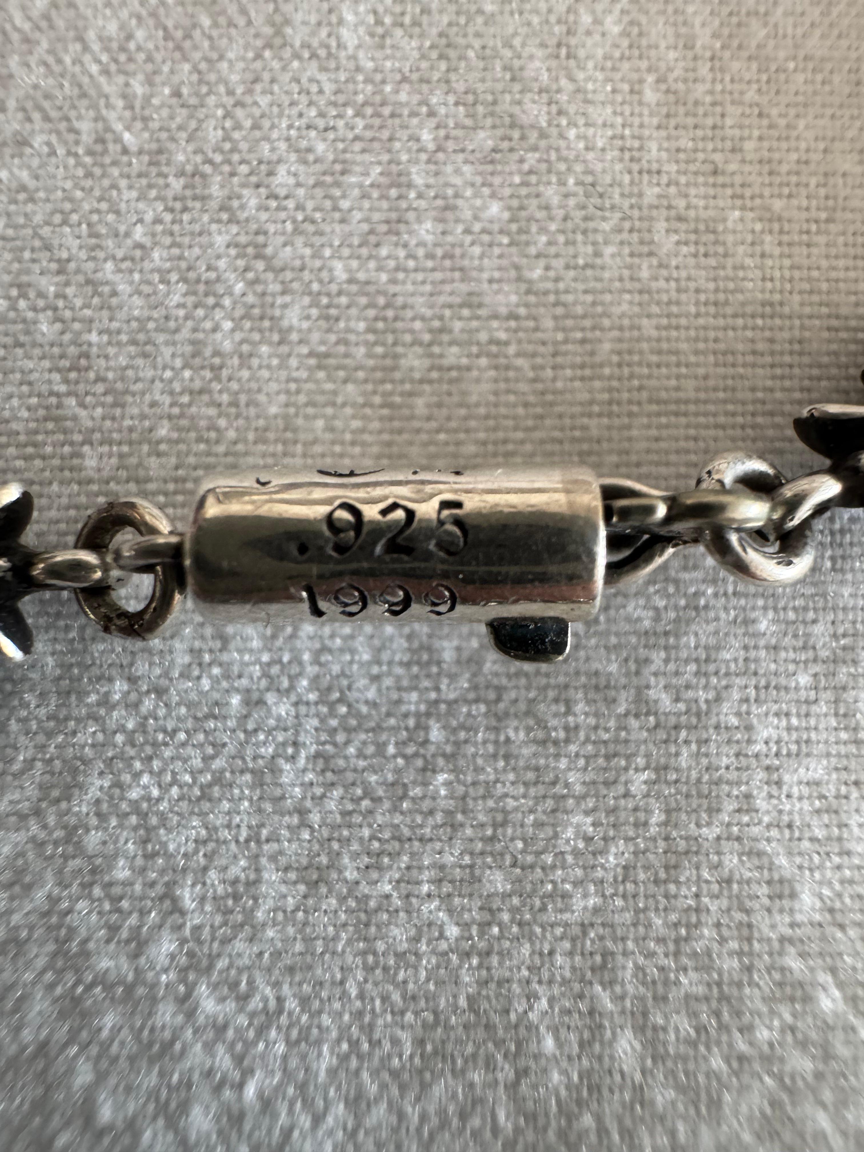 Collana con ciondolo e croce Chrome Hearts in argento sterling nero A. Link in vendita 1