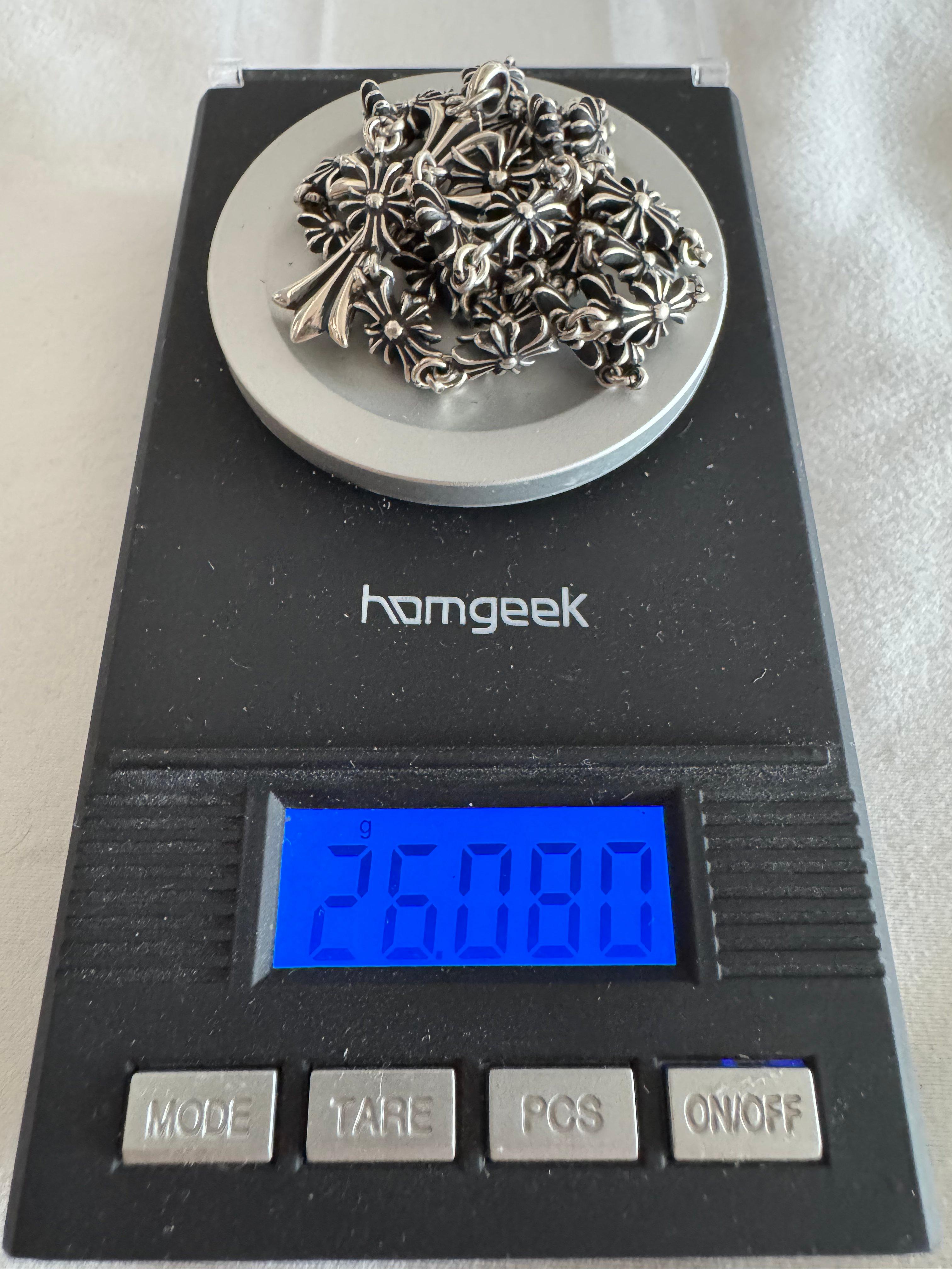 Collana con ciondolo e croce Chrome Hearts in argento sterling nero A. Link in vendita 4