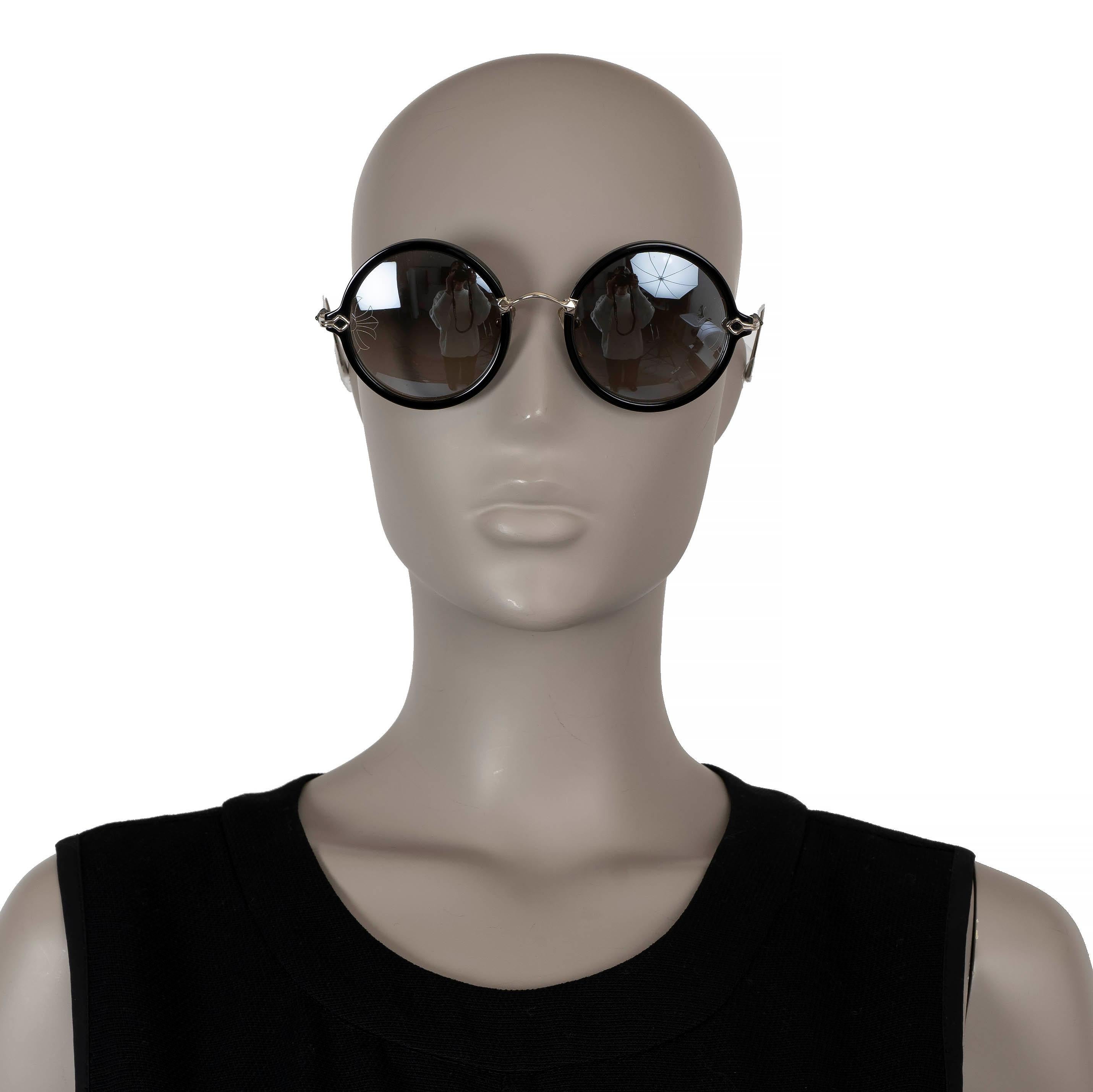 Women's CHROME HEARTS black sterling silver MOIST ROUND Sunglasses