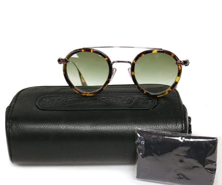 Chrome Hearts BoJimr II Tortoise Sunglasses with Case For Sale at 1stDibs