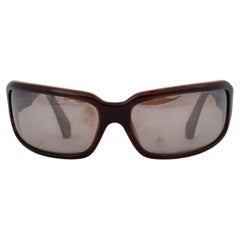 CHROME HEARTS brown beige acetate FIX I ALBR Rectangular Sunglasses