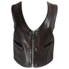 Chrome Hearts Brown Leather Vest