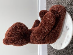 Chrome Hearts Brown Wool Fur Silver Teddy Bear