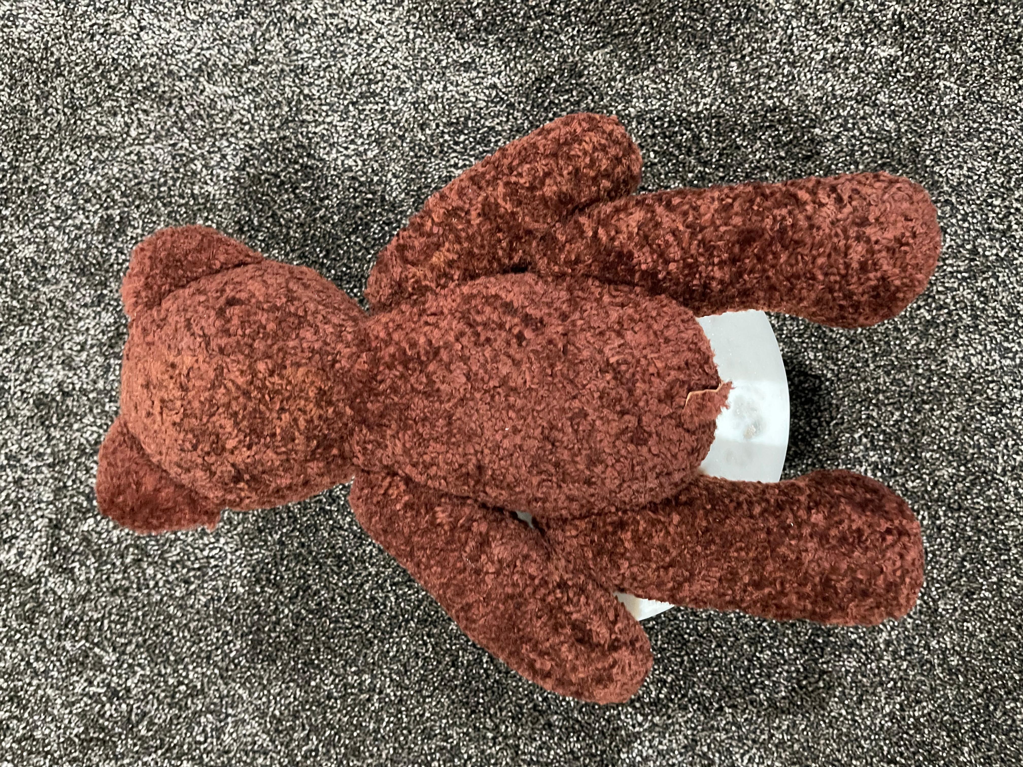 Chrome Hearts Osito de peluche de lana marrón plateado 2