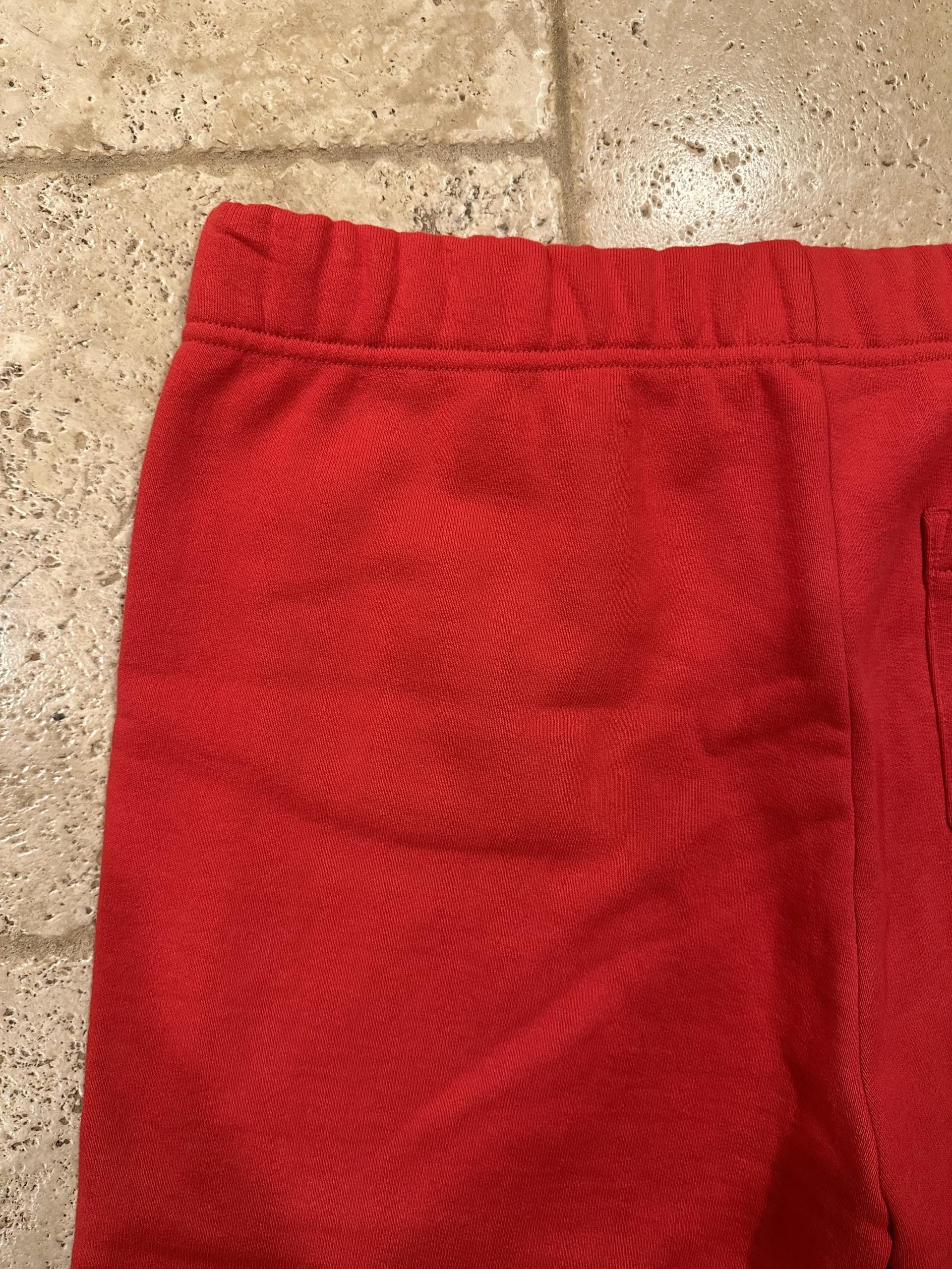 Men's Chrome Hearts Cemetery Three Cross Logo Embroidered Red Shorts For Sale