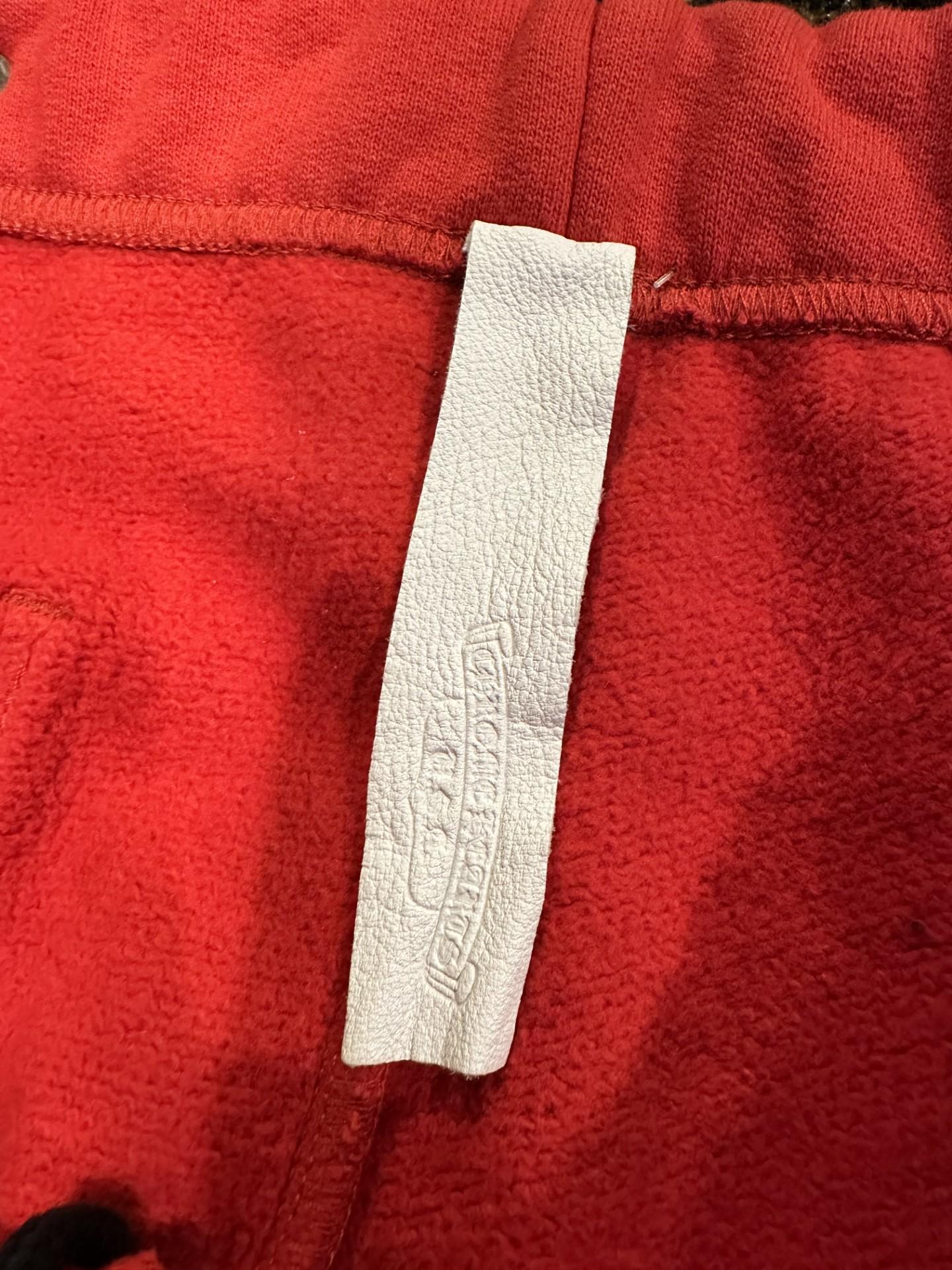 Chrome Hearts Cemetery Three Cross Logo Embroidered Red Shorts For Sale 4