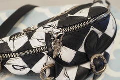 Chrome Hearts checkered crossbody fanny pack bag