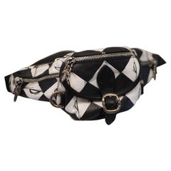 Chrome Hearts checkered crossbody fanny pack bag
