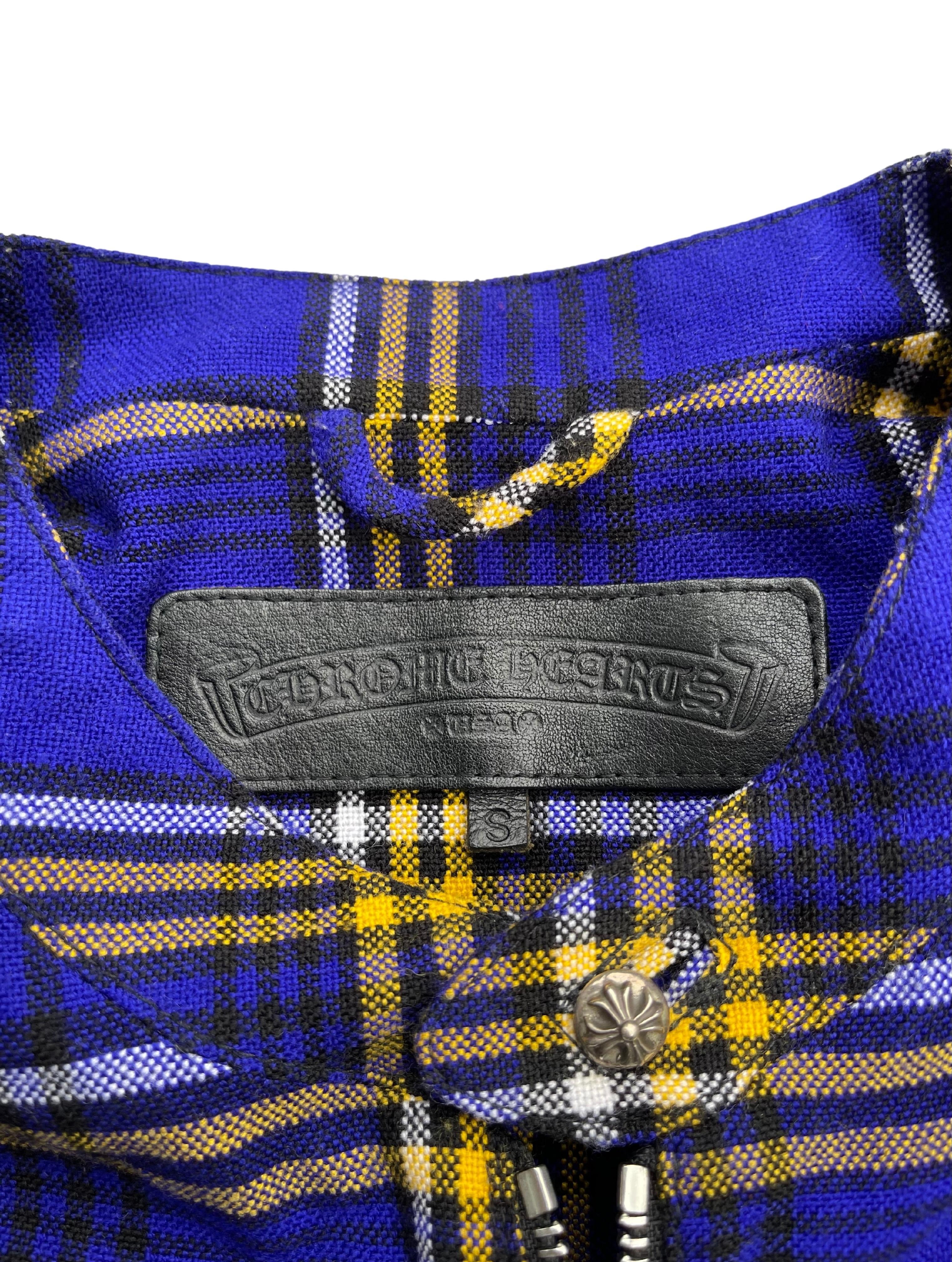 Chrome Hearts Checkered Pullover Shirt, 2008 In Excellent Condition For Sale In Seattle, WA
