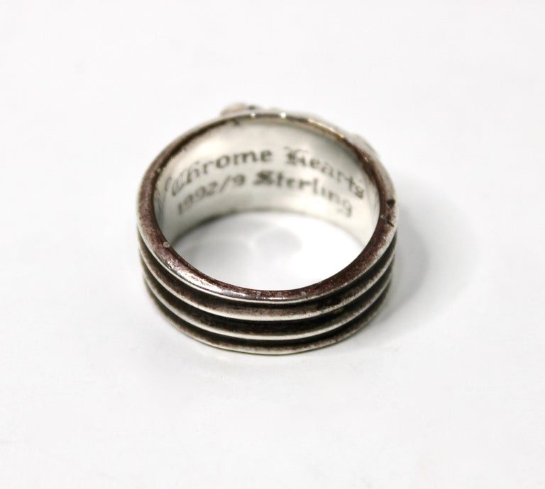 Chrome Hearts Dagger Sterling Silver Ring circa 1992 For Sale at