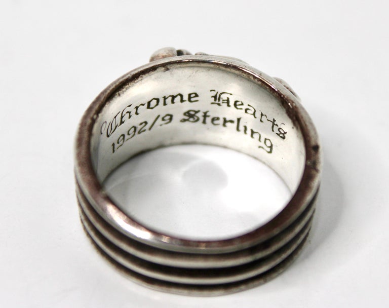 Chrome Hearts Dagger Sterling Silver Ring circa 1992 For Sale at