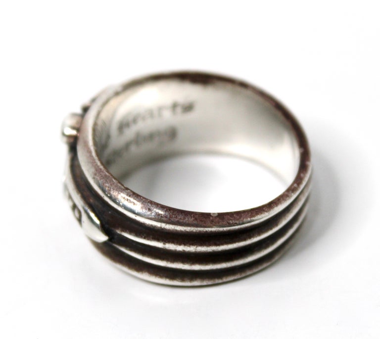 Chrome Hearts Dagger Sterling Silver Ring circa 1992 For Sale at
