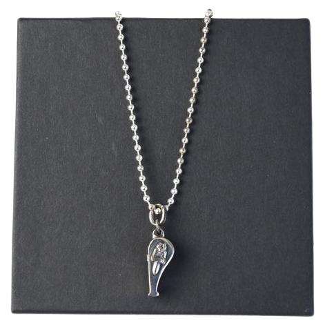 Amazon.co.jp: Chrome Hearts Double Dagger Pendant, Leather Silver :  Clothing, Shoes & Jewelry