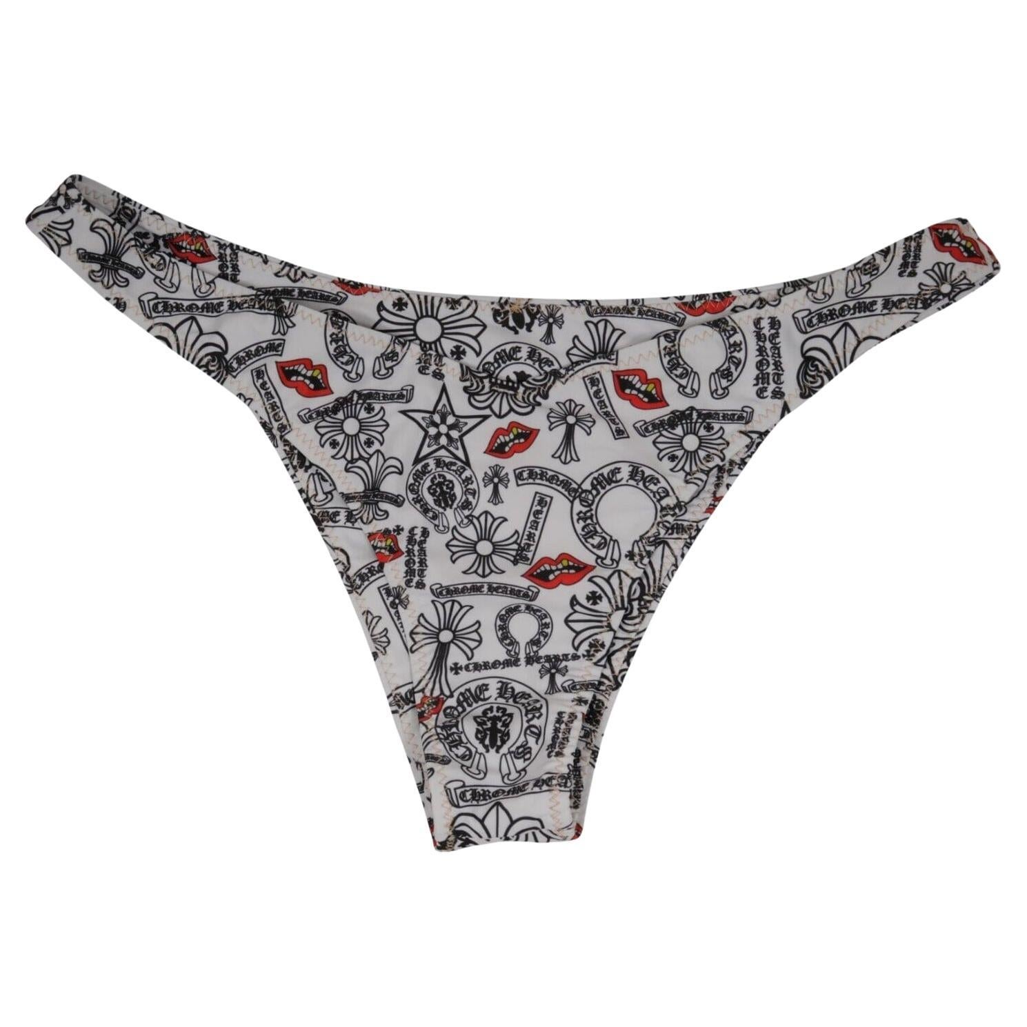 Chrome Hearts Dipped in Blue Matty Boy Bikini Bottoms White Black Red Chomper For Sale