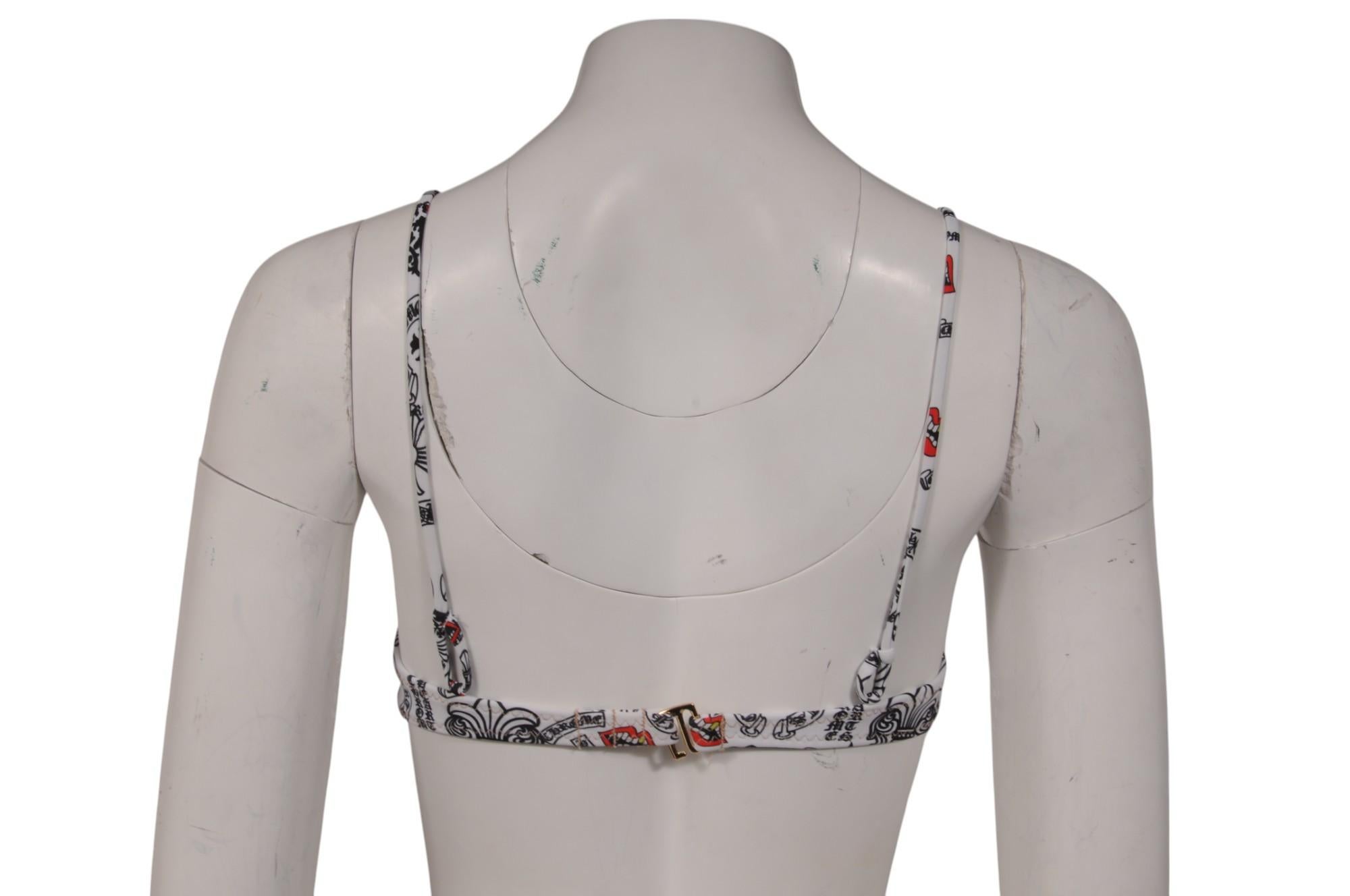 Top de bikini Chrome Hearts bañado en azul Matty Boy Blanco Negro Rojo Chomper en venta 2