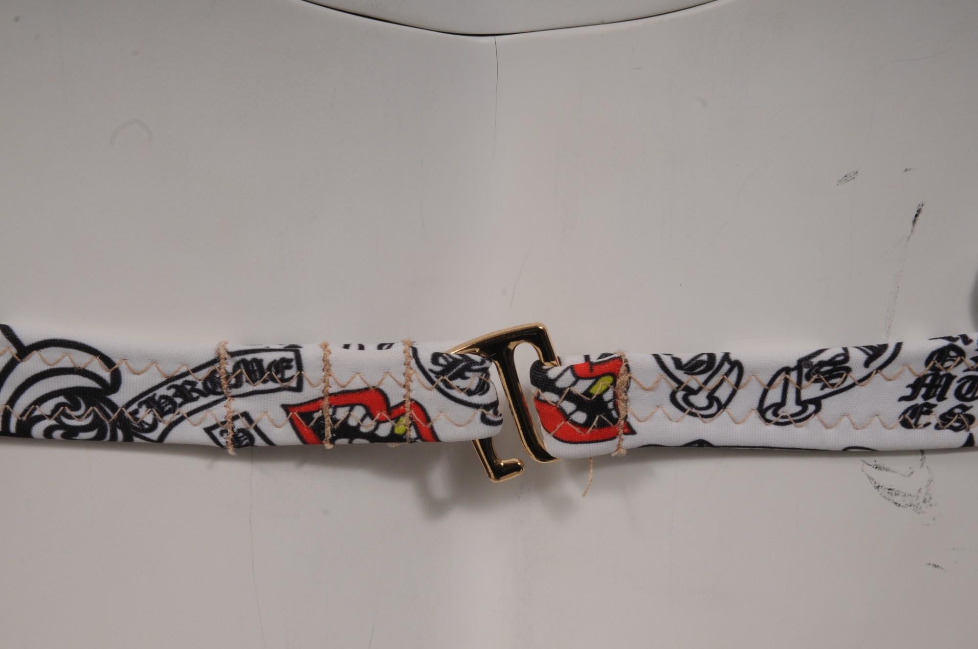Top de bikini Chrome Hearts bañado en azul Matty Boy Blanco Negro Rojo Chomper en venta 3