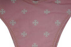 Chrome Hearts Dipped in Blue Bas de bikini croisé pour femmes Rose Blanc Taille moyenne