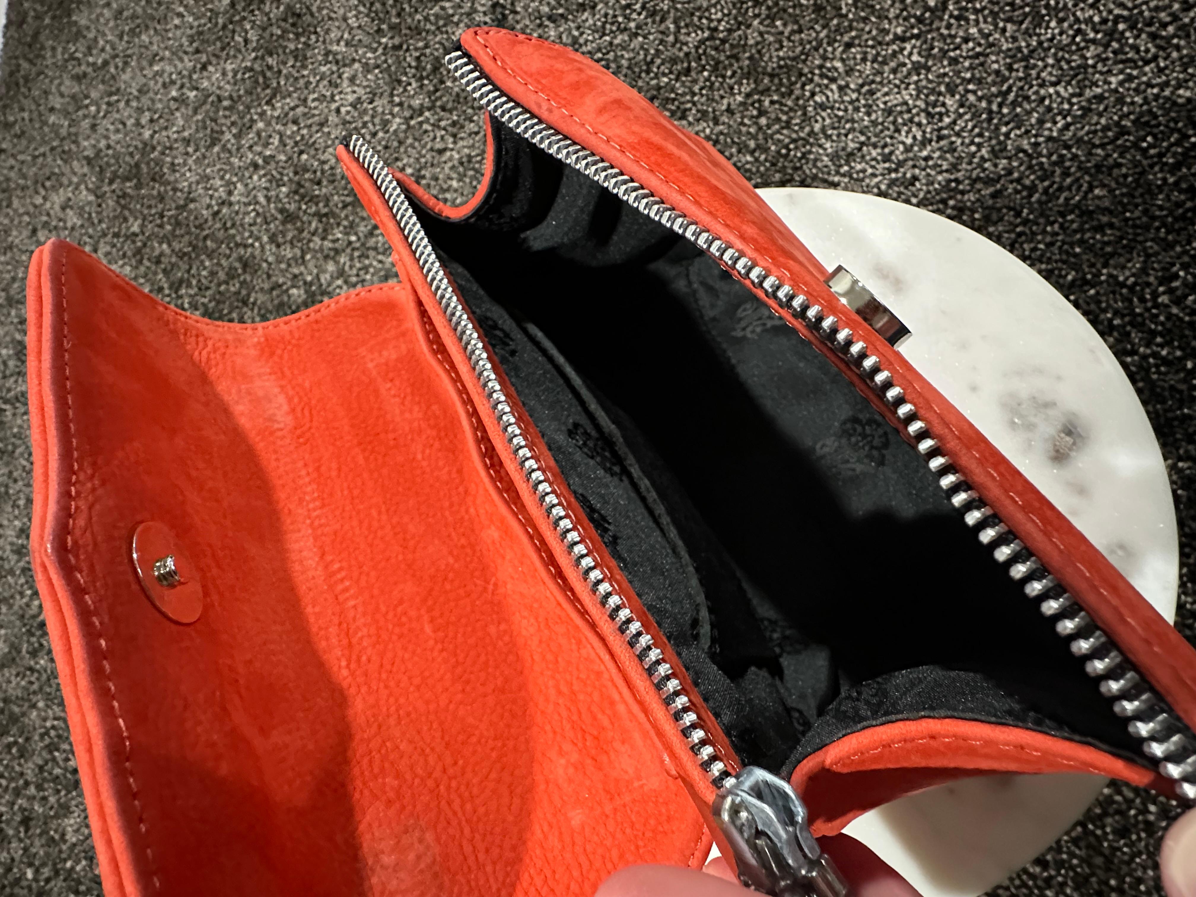 Chrome Hearts Doc Adams Fleur De Lis Suede Orange Handle Bag For Sale 4