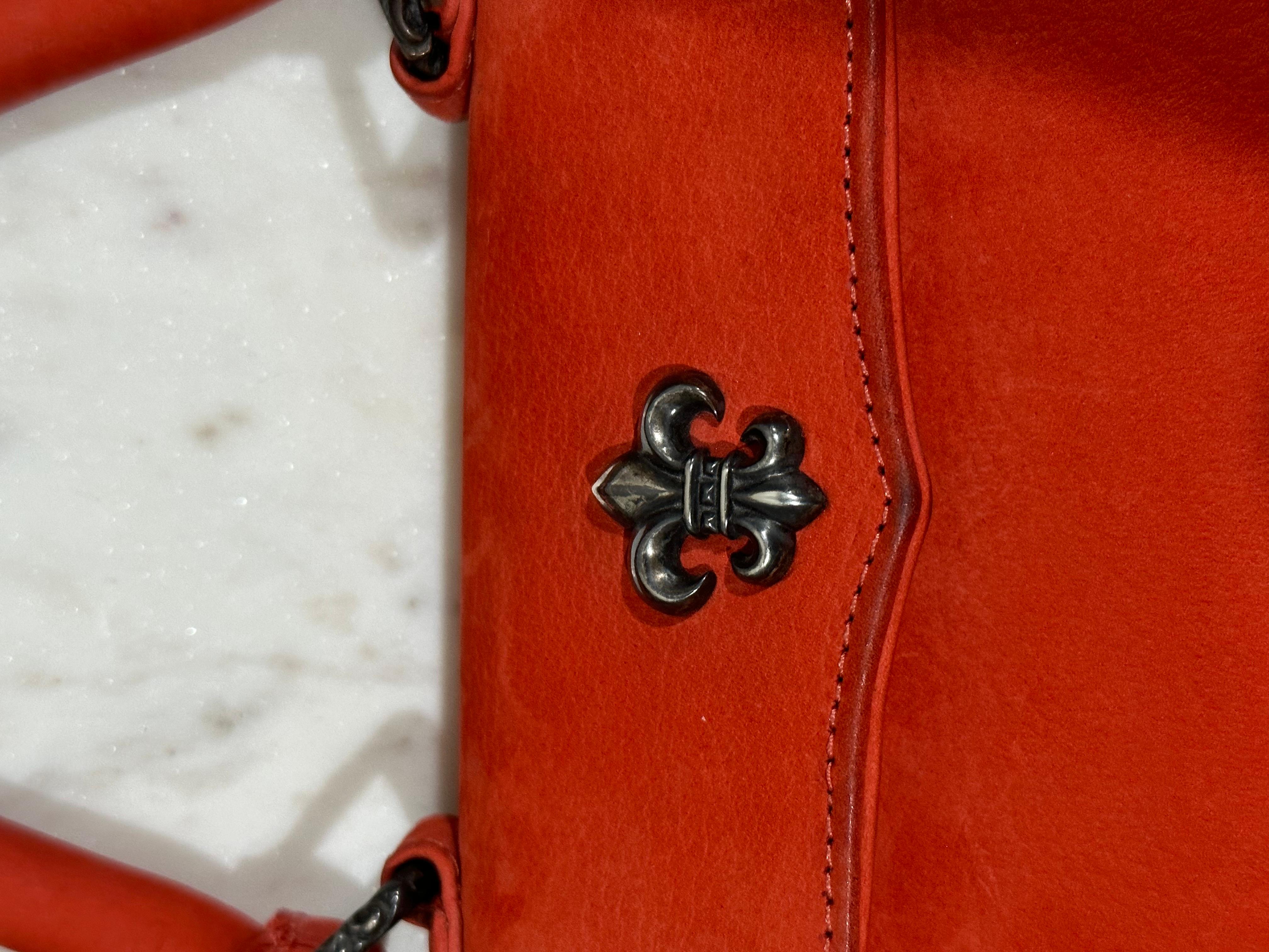 Chrome Hearts Doc Adams Fleur De Lis Suede Orange Handle Bag

Great condition (view detailed photos)

Extremely rare Chrome Doc Adams Orange Suede colorway

NOTE: missing the body strap (only includes the bag)


ALL SALES ARE FINAL.