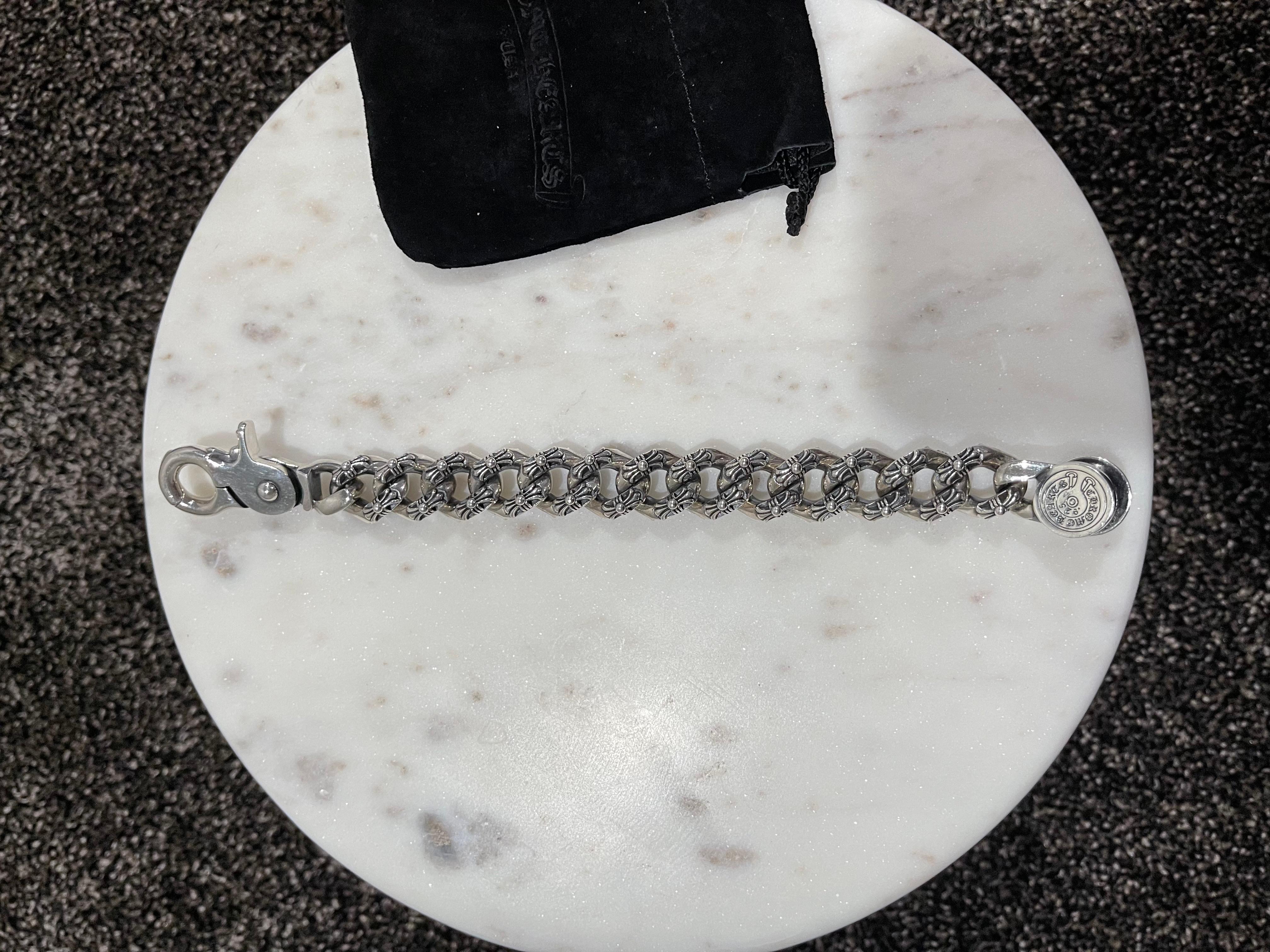 Chrome Hearts Extra Fancy Cuabn Link Karabiner-Verschluss Silber Armband 1