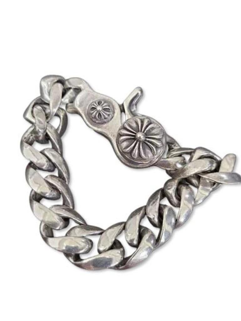 Chrome Hearts Floral Bracelet 925 Silver In Excellent Condition In New York, NY