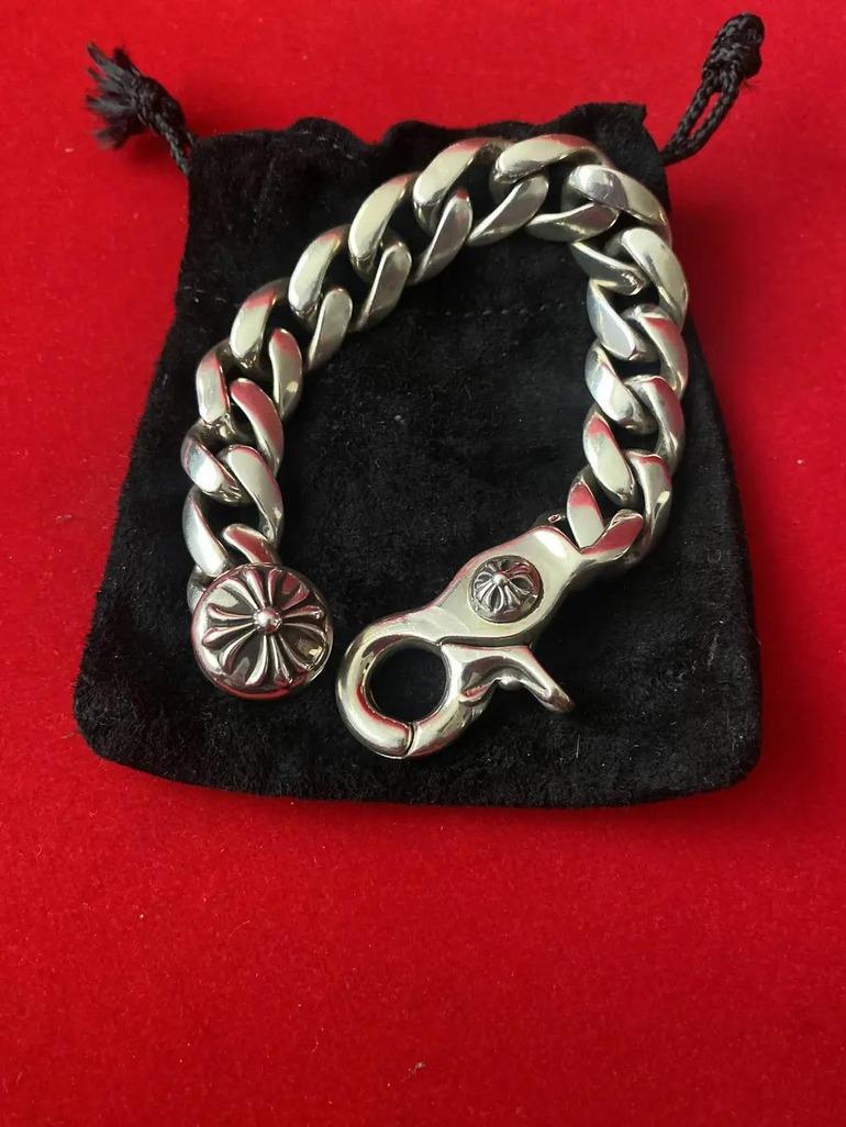 Women's or Men's Chrome Hearts Floral Bracelet 925 Silver