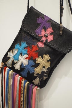 Chrome Hearts fringe-accented leather crossbody bag