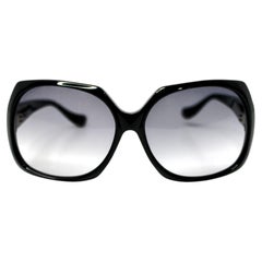 Chrome Hearts "Golden Valley" Black Oversized Sunglasses circa Y2K