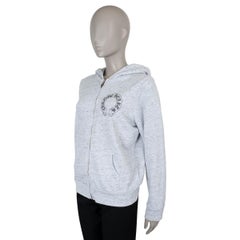 CHROME HEARTS grey cotton 2021 MATTY BOY ZIP FRONT HOODIE Cardigan Sweater L