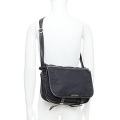 CHROME HEARTS Gunslinger black nylon silver logo satchel crossbody bag