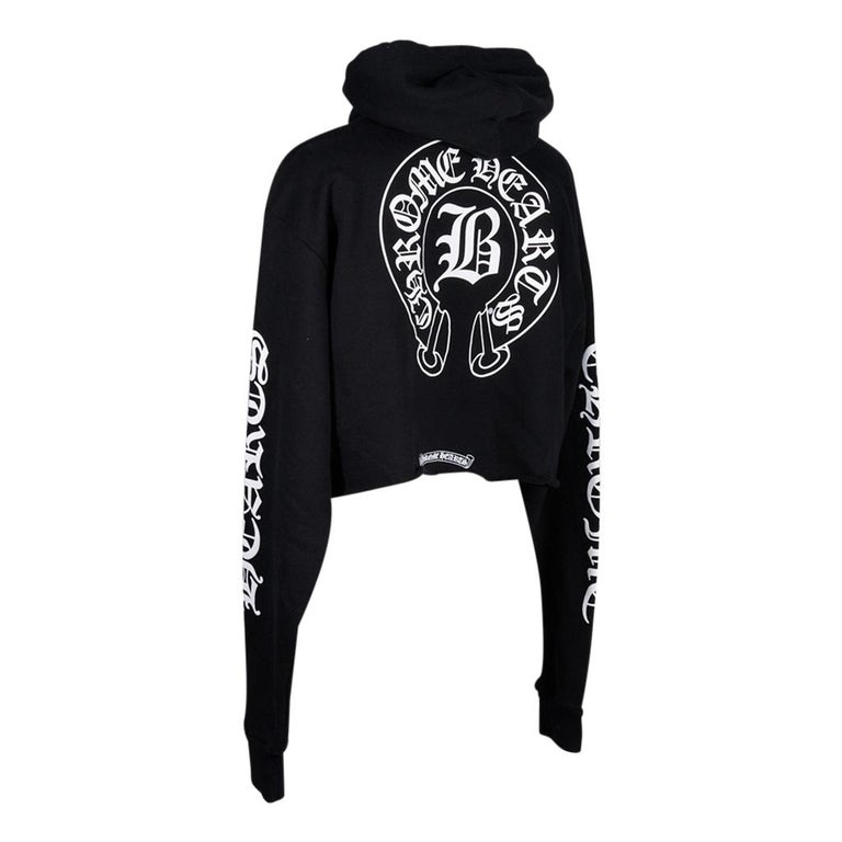 Chrome Hearts Hoodie Cropped Sweatshirt Black w/ White M at 1stDibs | chrome  hearts cropped hoodie, chrome hearts b, women's chrome hearts