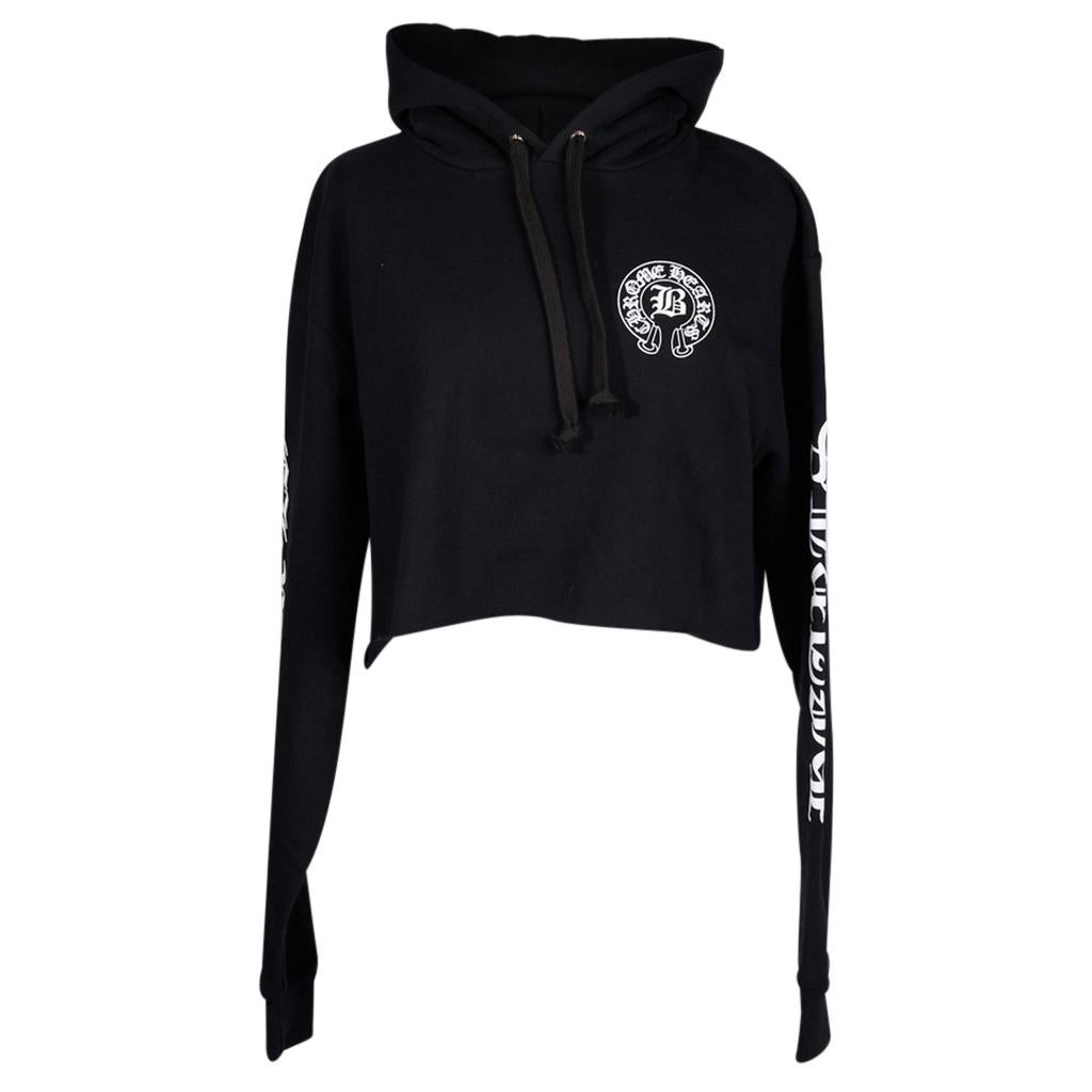 Chrome hearts cropped hoodie hotsell