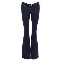 CHROME HEARTS indigo argento tasca posteriore svasata jeans 27"
