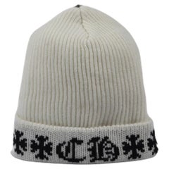 Chrome Hearts Intarsia Ribbed Cashmere Beanie One Size