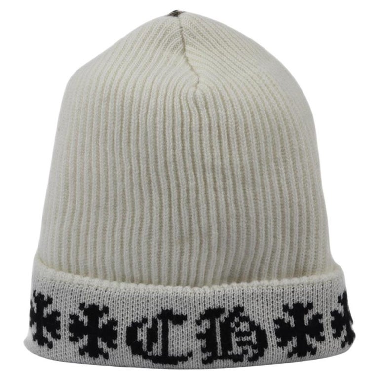 Chrome Hearts Intarsia Ribbed Cashmere Beanie One Size For Sale at 1stDibs